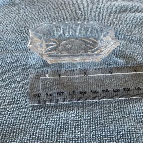 Source Unknown Accents 2 Vintage Glass Ashtrays Or Tea Bag Spoon